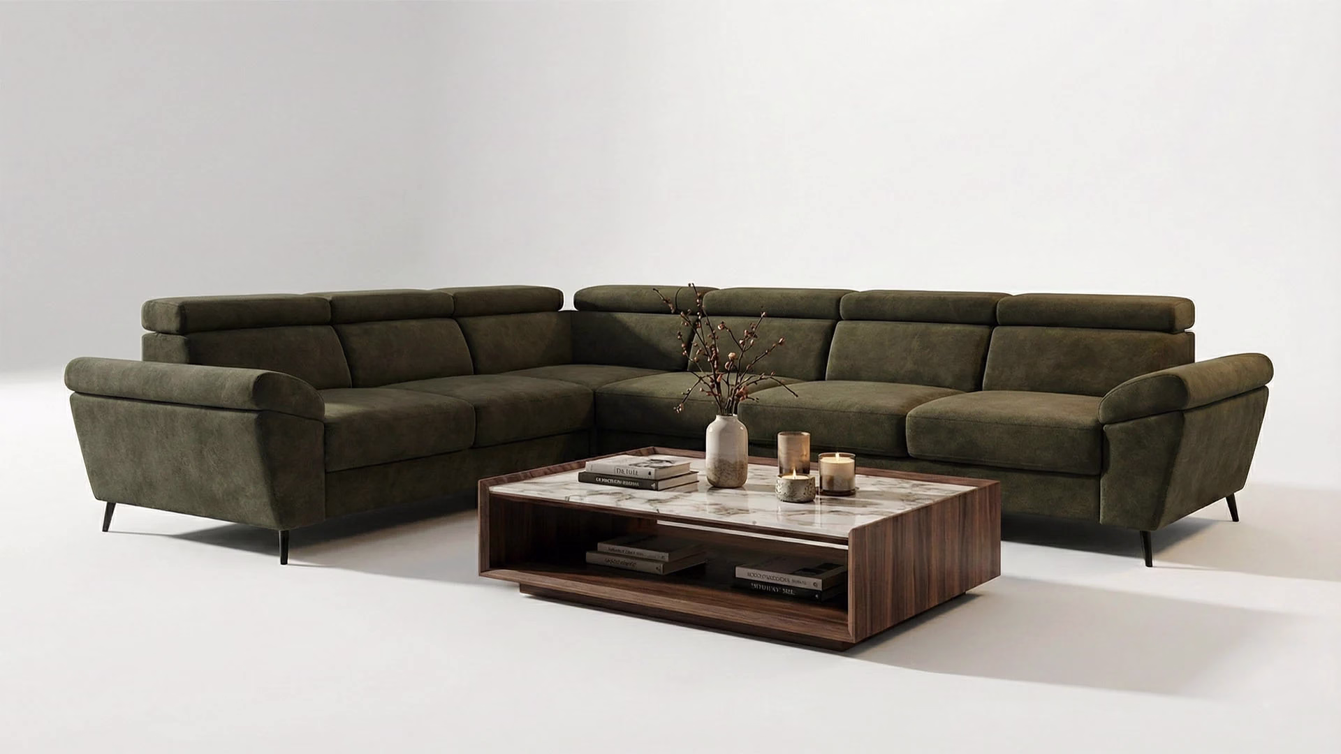 Kutna garnitura Gama Lux – moderna garnitura po mjeri, Trokut Namještaj